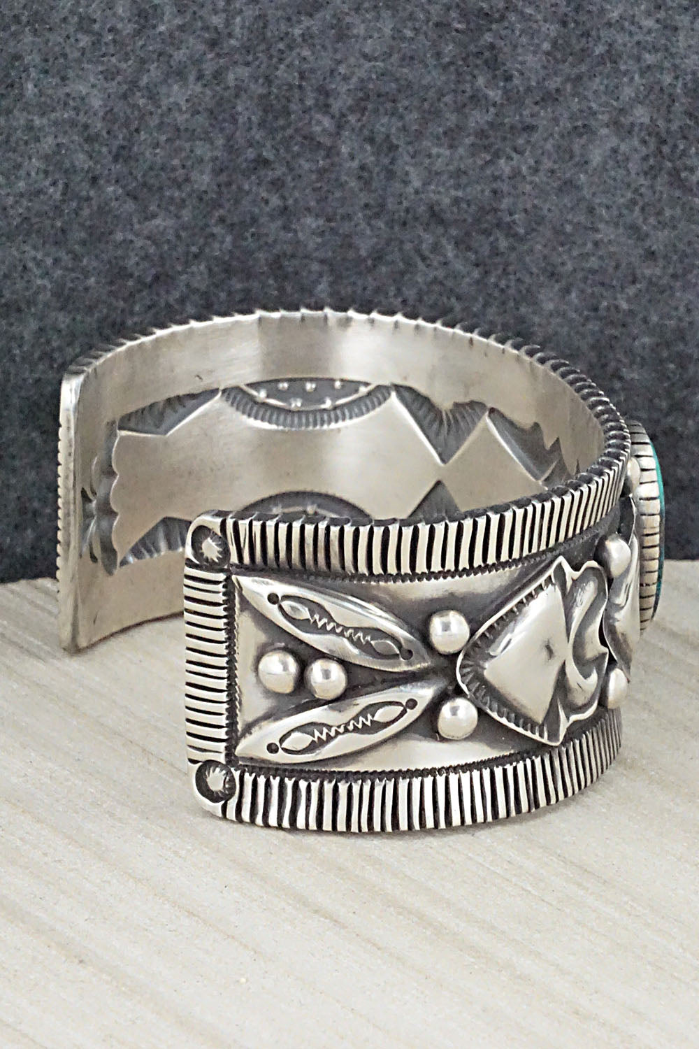 Chrysocolla & Sterling Silver Bracelet - Roland Dixson