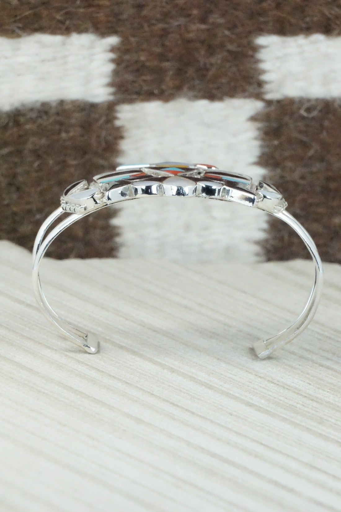 Multi Stone & Sterling Silver Inlay Bracelet - Bobby Shack
