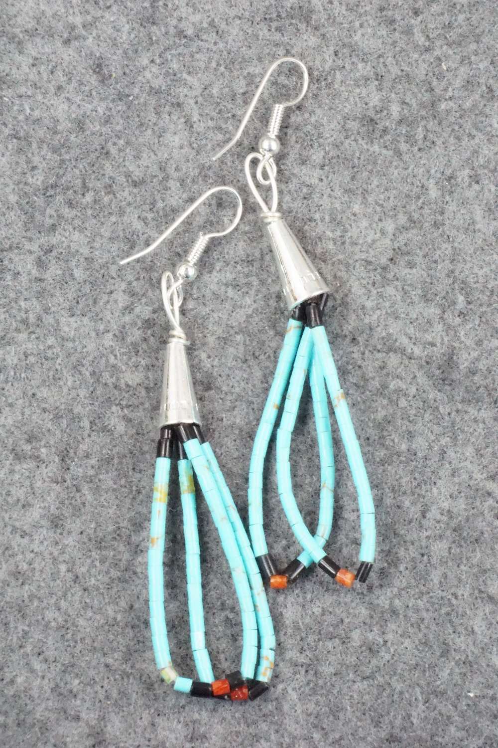 Turquoise & Sterling Silver Earrings - Esquipula Tenorio