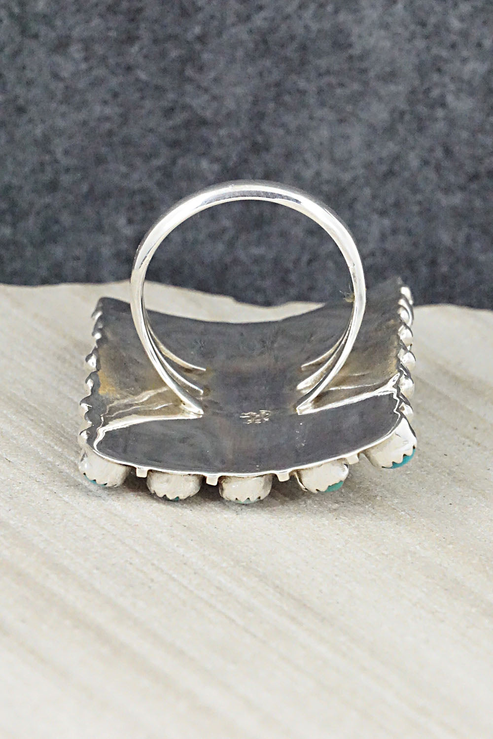Turquoise & Sterling Silver Ring - Roberta Begay - Size 10