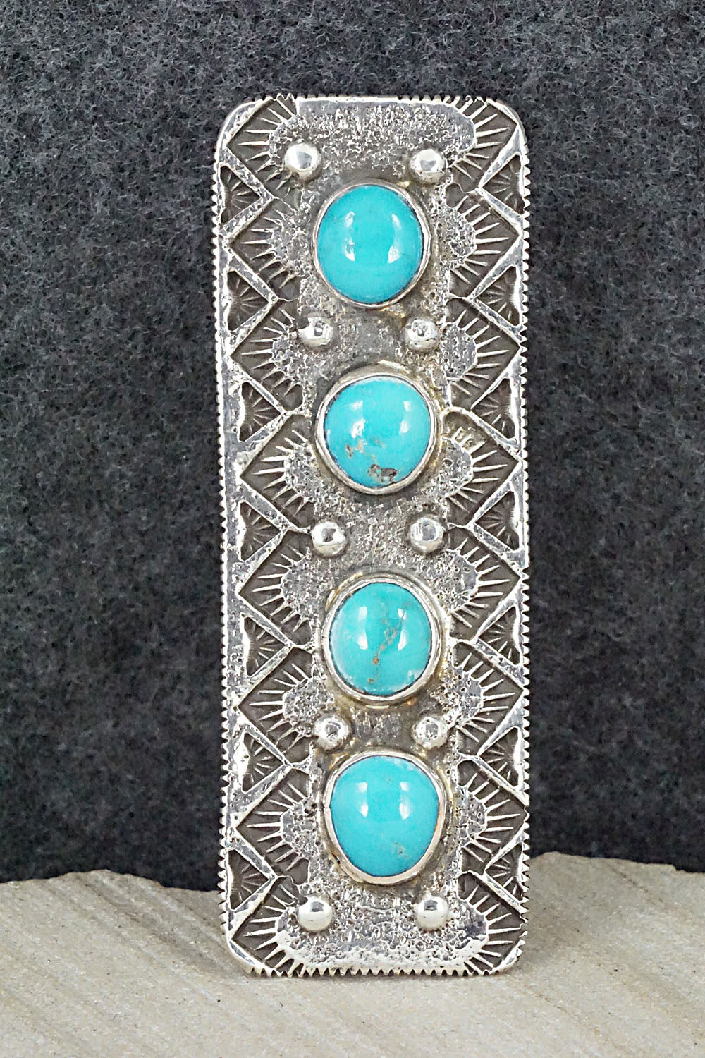 Turquoise & Sterling Silver Ring - Delbert Arviso - Size 8.5