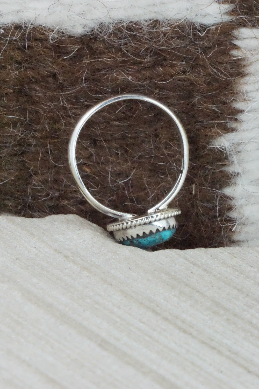 Turquoise & Sterling Silver Ring - Jamie Saunders - Size 9
