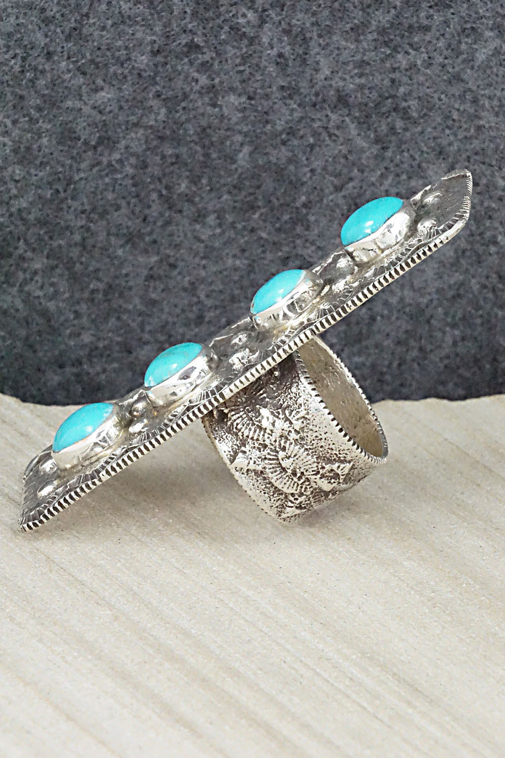 Turquoise & Sterling Silver Ring - Delbert Arviso - Size 8.5