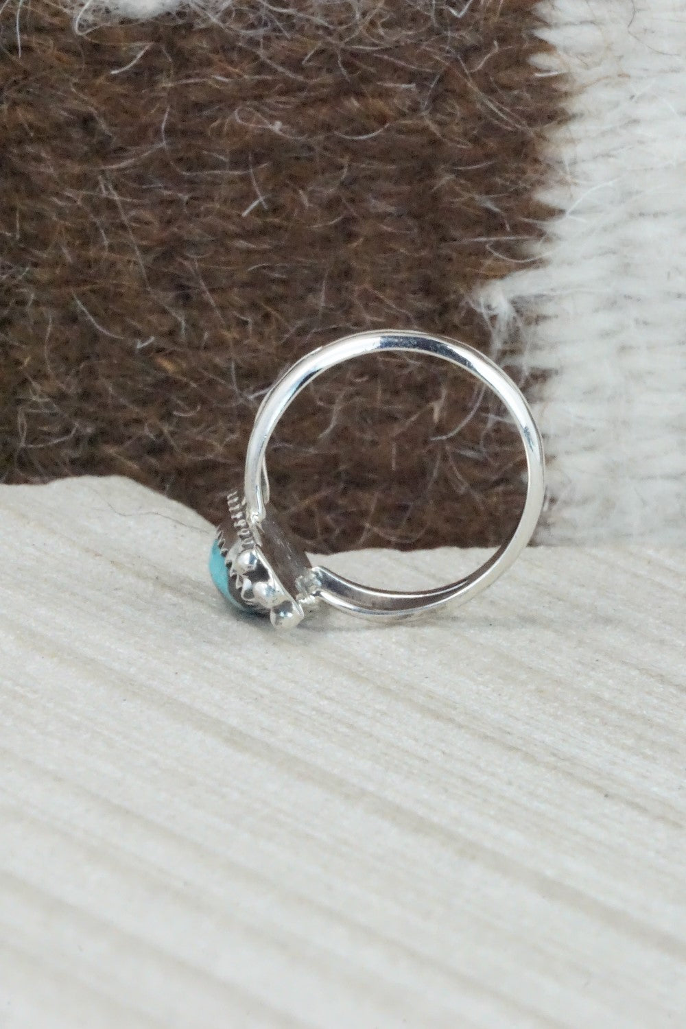 Turquoise & Sterling Silver Ring - Alice Rose Saunders - Size 6.75