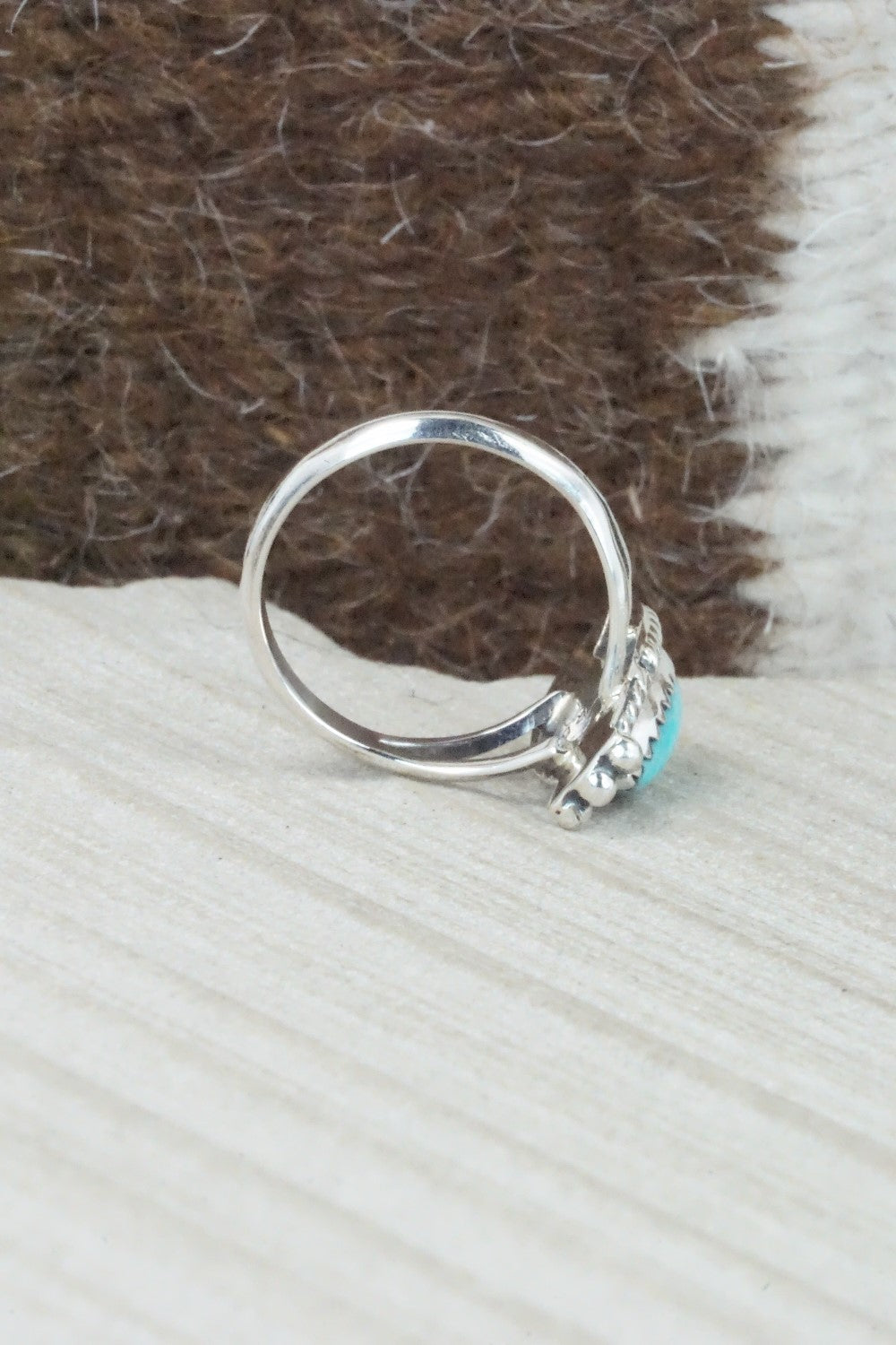 Turquoise & Sterling Silver Ring - Alice Rose Saunders - Size 7