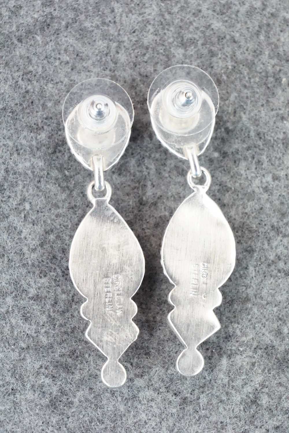 Coral & Sterling Silver Earrings - Circle J. W.