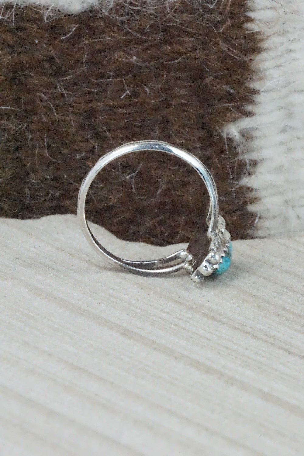 Turquoise & Sterling Silver Ring - Alice Rose Saunders - Size 8.75