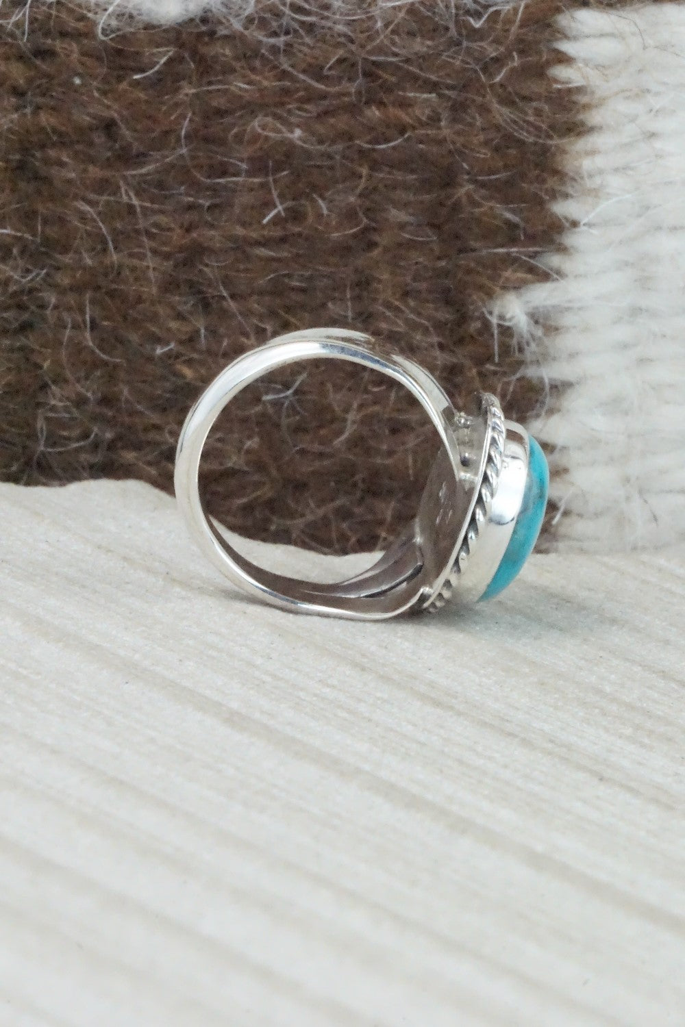 Turquoise & Sterling Silver Ring - Jamie Saunders - Size 6