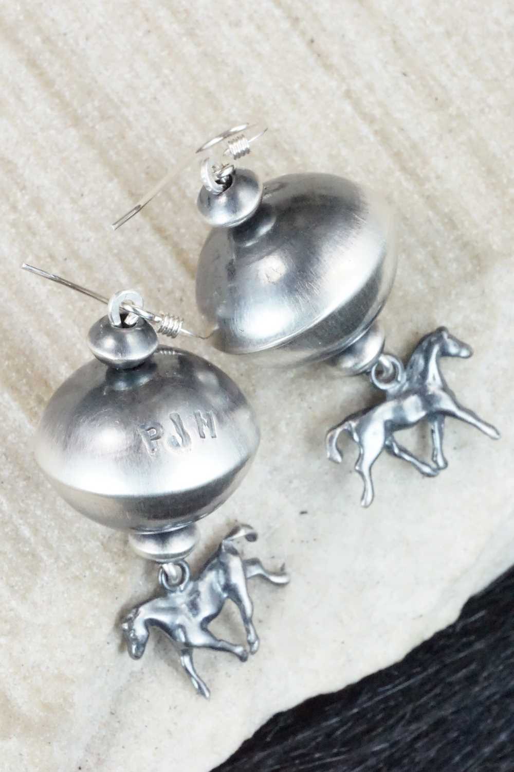 Sterling Silver Navajo Pearl Earrings - Preston Haley