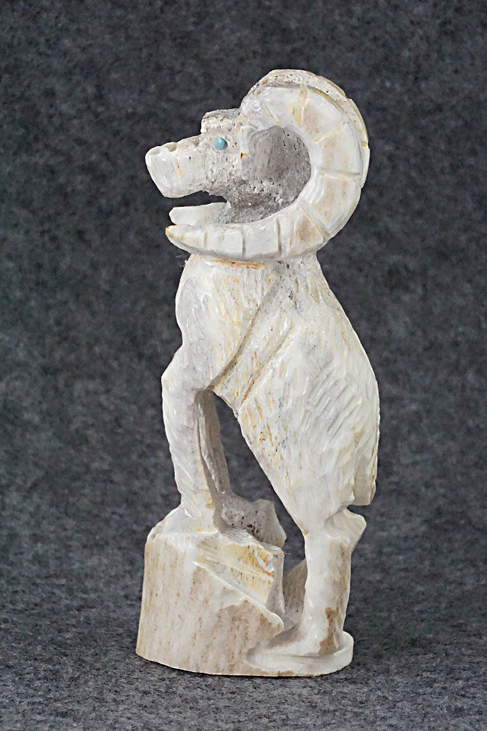 Big Horn Sheep Zuni Fetish Carving - Jerrold Lahaleon