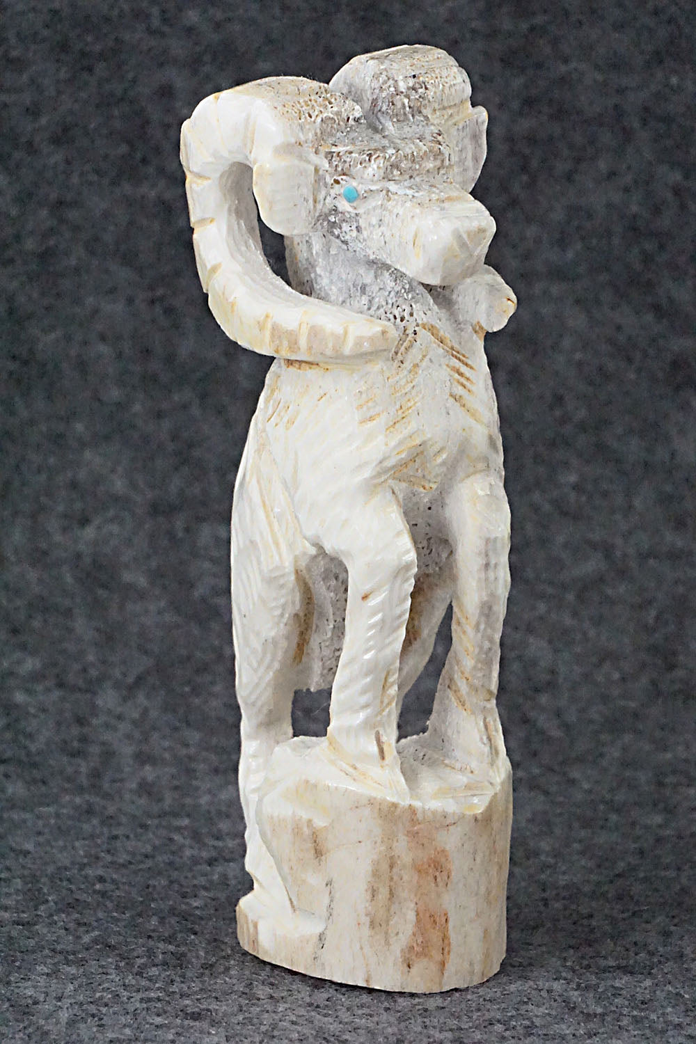 Big Horn Sheep Zuni Fetish Carving - Jerrold Lahaleon
