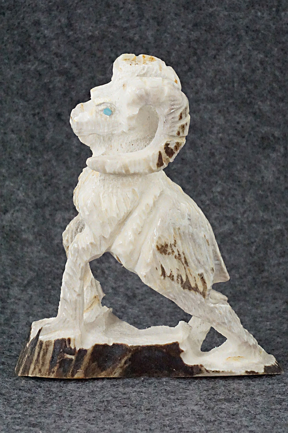Big Horn Sheep Zuni Fetish Carving - Jerrold Lahaleon