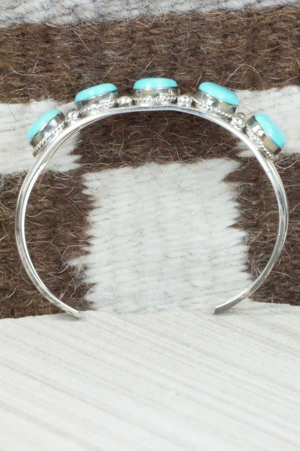 Turquoise & Sterling Silver Bracelet - Navajo