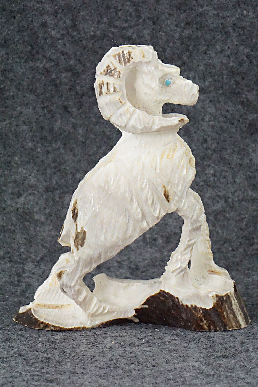 Big Horn Sheep Zuni Fetish Carving - Jerrold Lahaleon