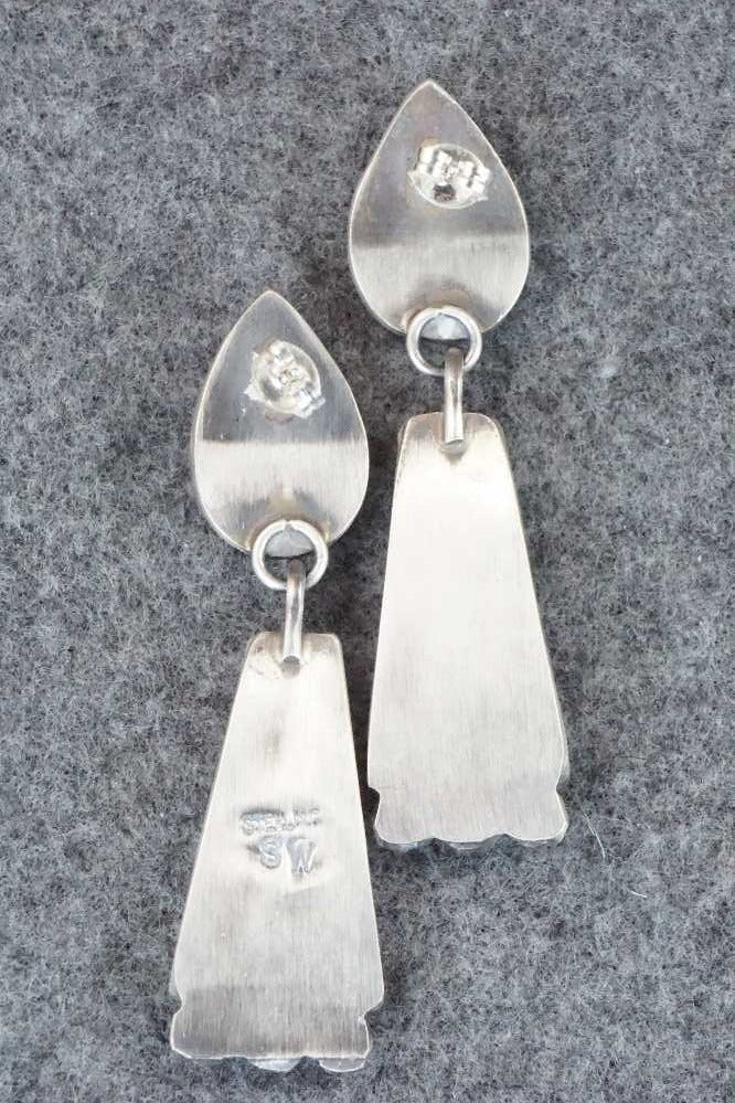 Spiny Oyster & Sterling Silver Earrings - Selina Warner