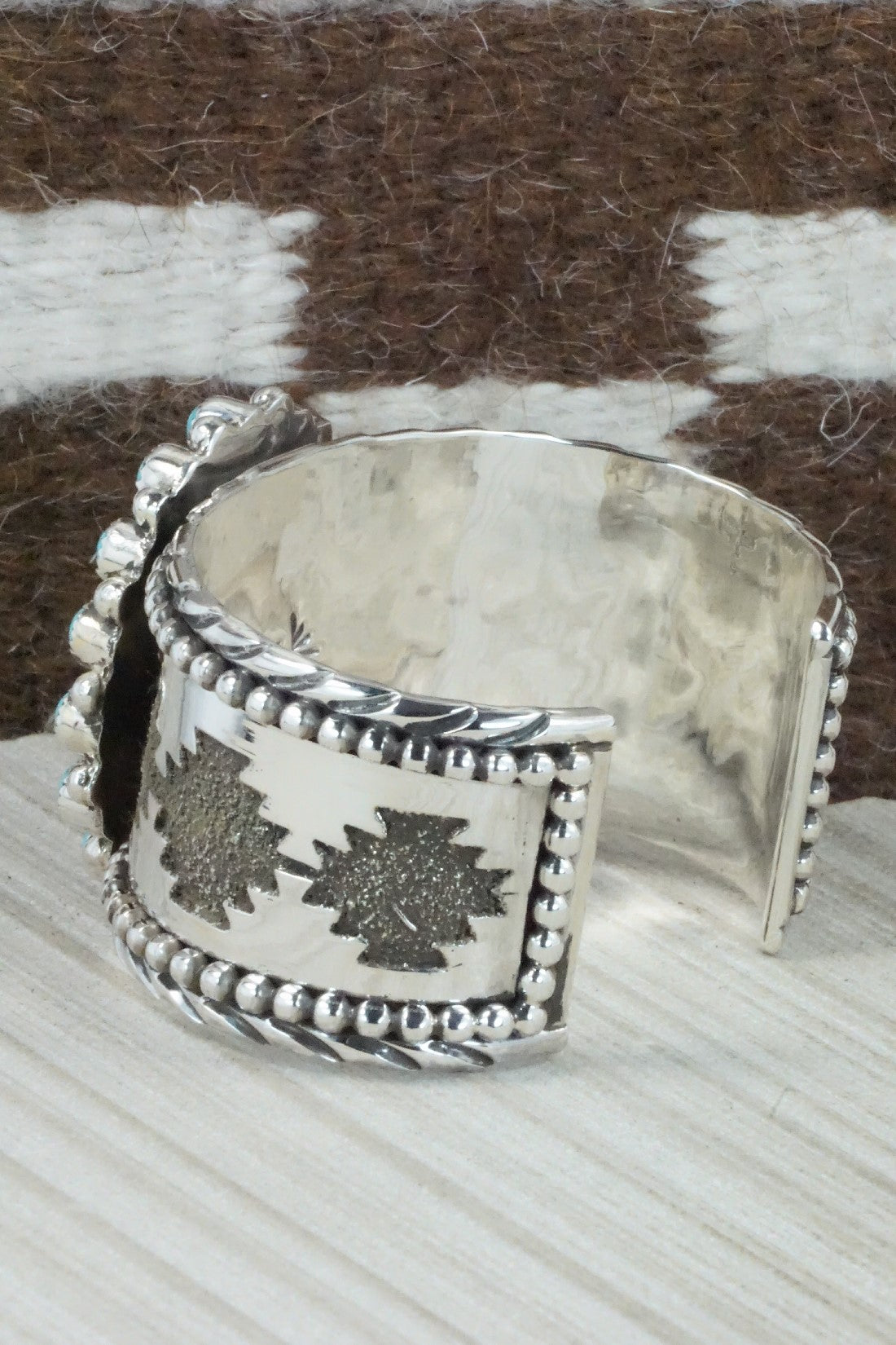 Charoite, Turquoise & Sterling Silver Bracelet - Sandra Parkett