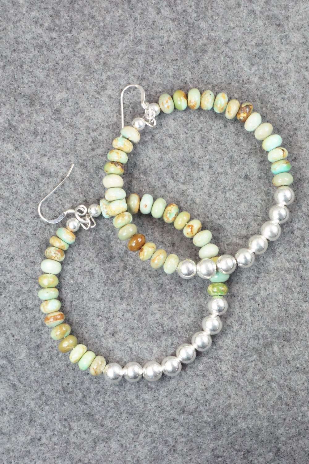 Turquoise & Sterling Silver Earrings - Doreen Jake