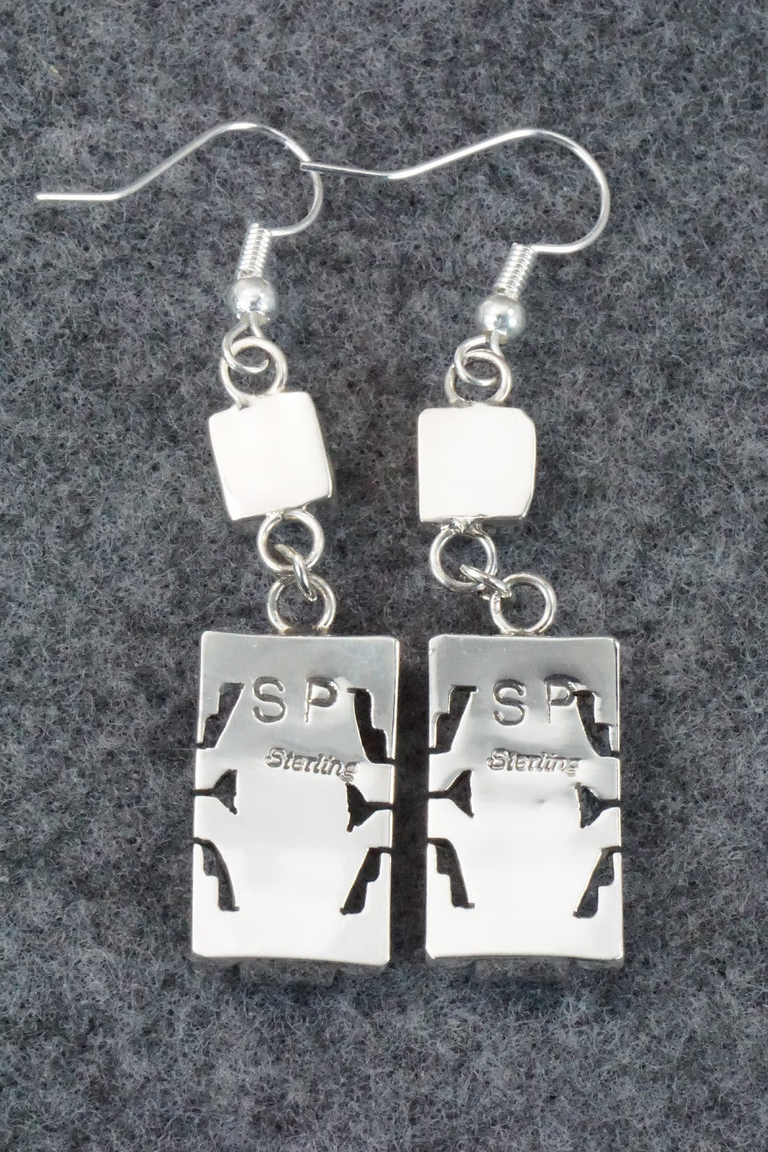 Spiny Oyster & Sterling Silver Earrings - Sandra Parkett