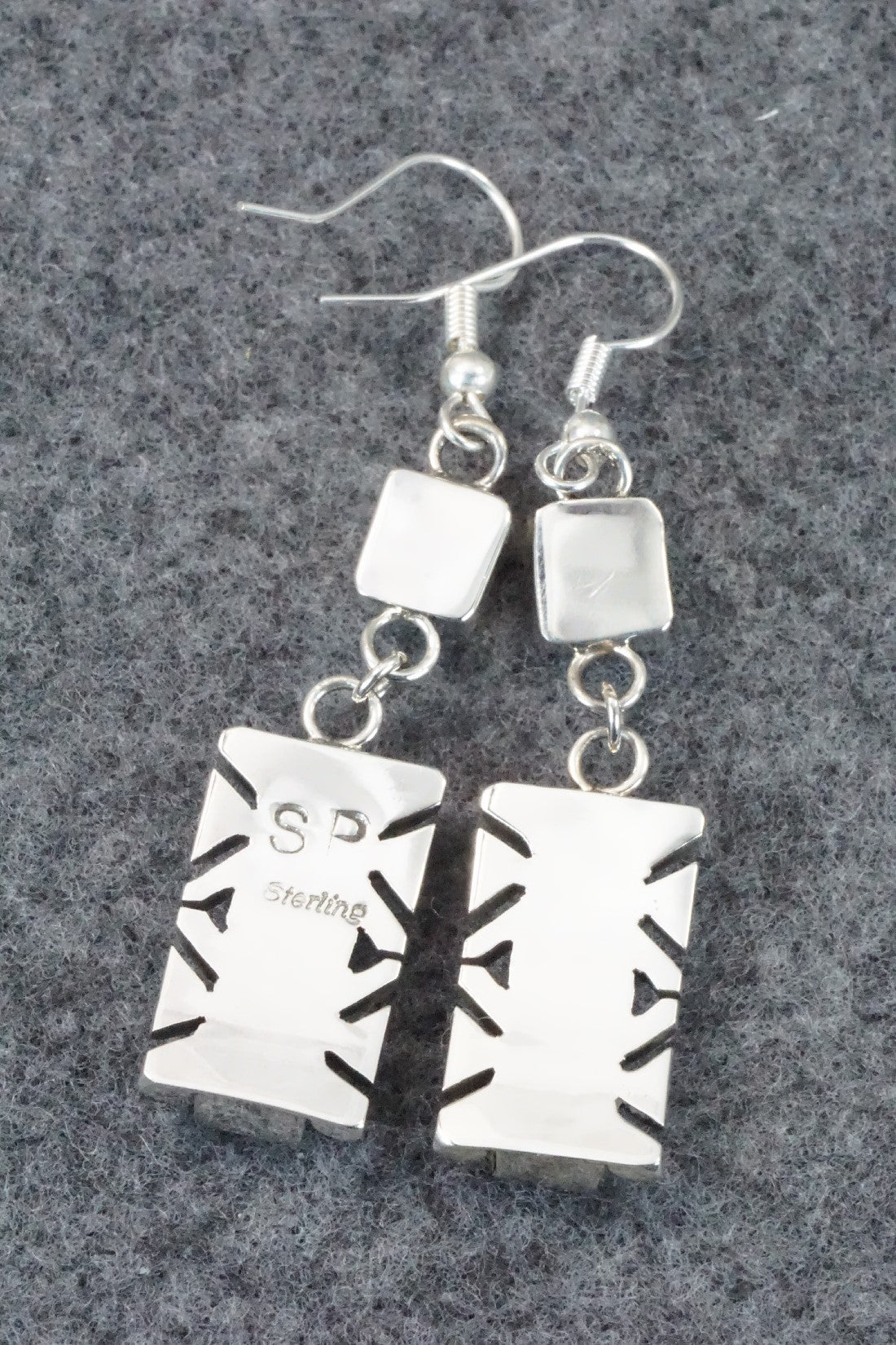 Spiny Oyster & Sterling Silver Earrings - Sandra Parkett