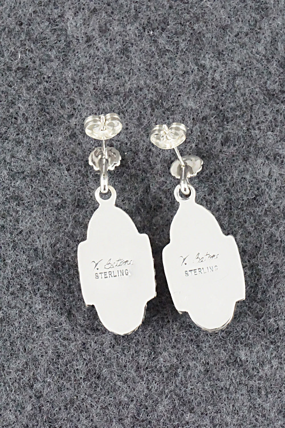 Turquoise & Sterling Silver Earrings - Verley Betone