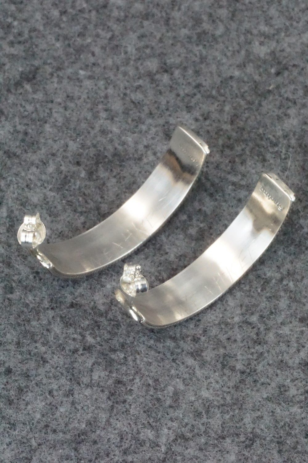 Multi Stone & Sterling Silver Inlay Earrings - Phil Weahkee