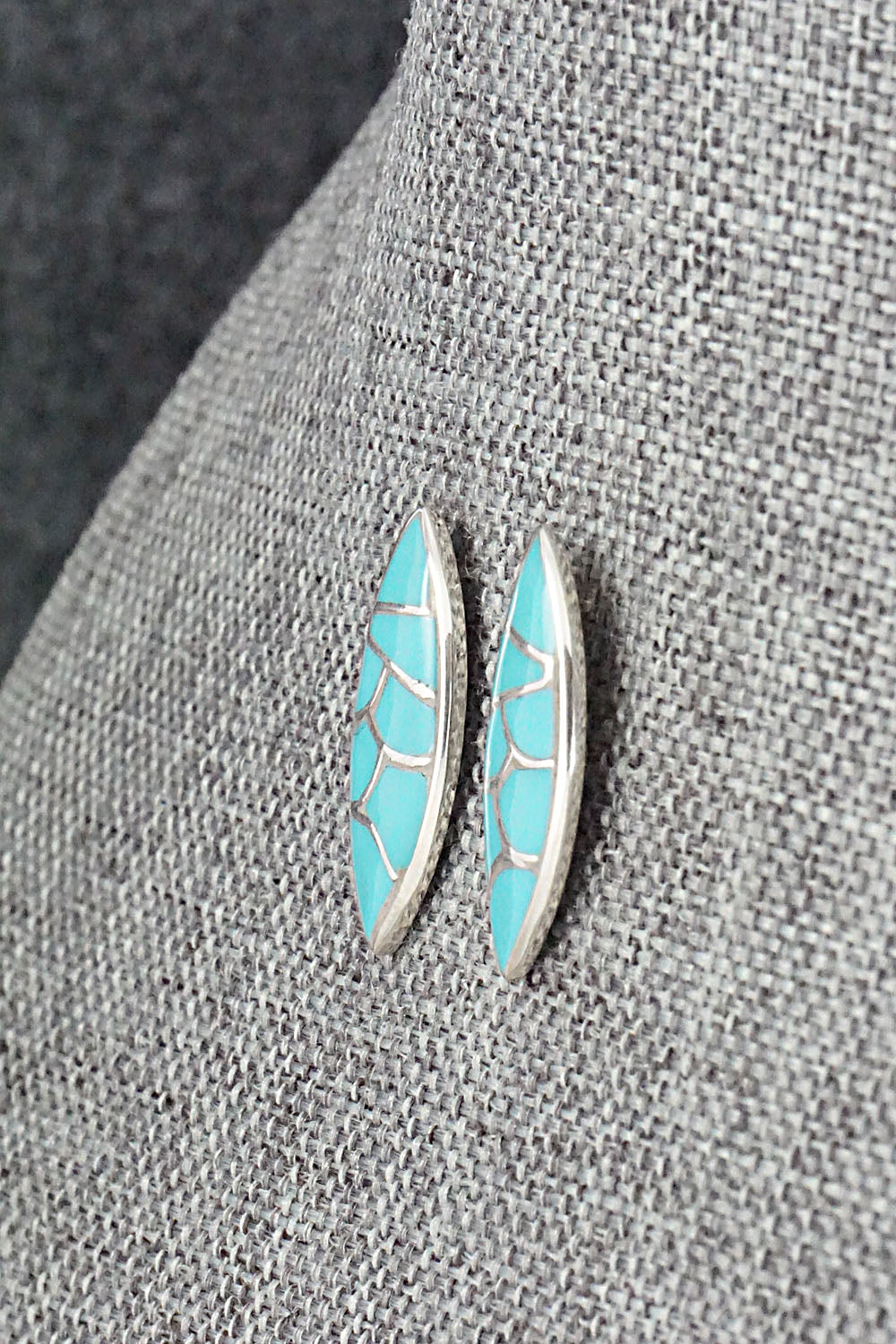 Turquoise & Sterling Silver Earrings - Orena Leekya