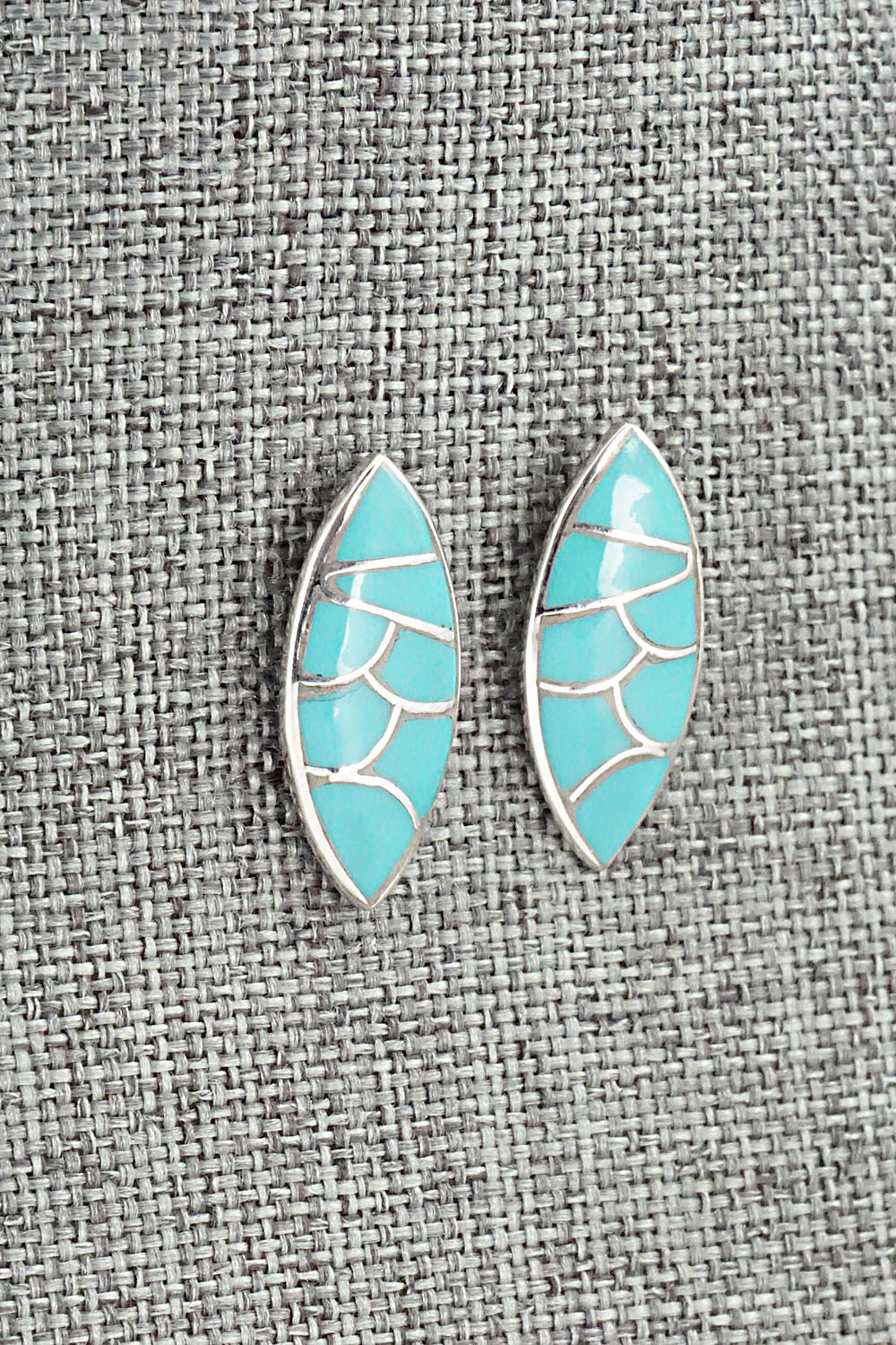 Turquoise & Sterling Silver Earrings - Orena Leekya