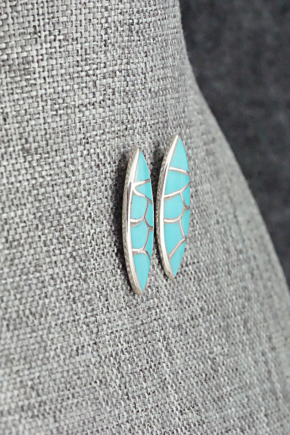 Turquoise & Sterling Silver Earrings - Orena Leekya