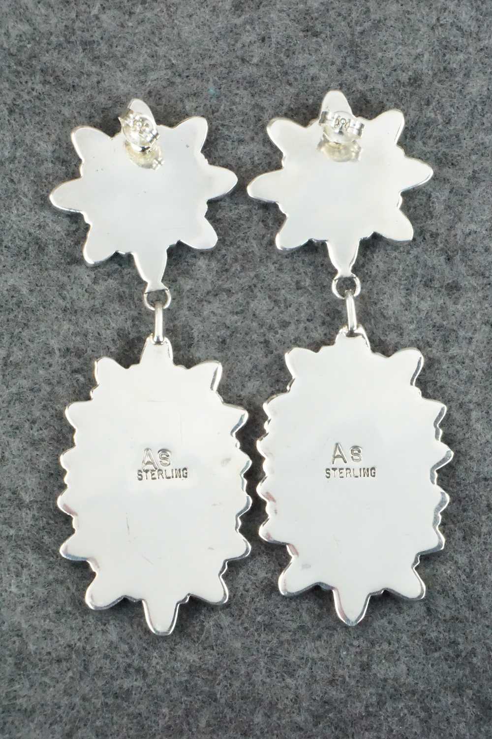Turquoise & Sterling Silver Earrings - Anthony Skeets