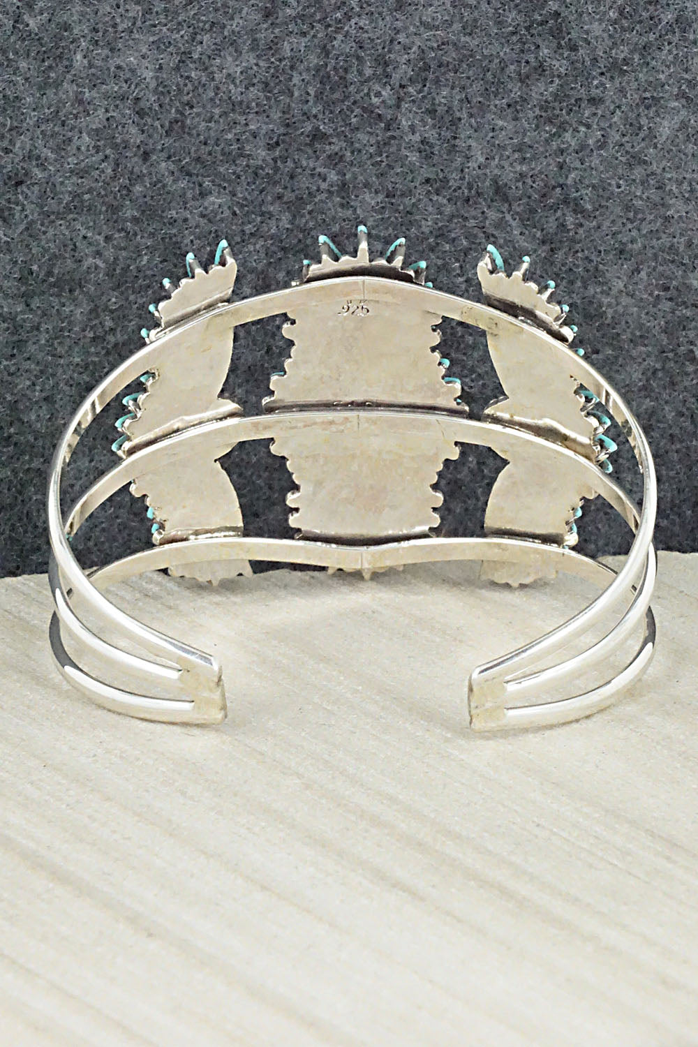 Turquoise & Sterling Silver Bracelet - Edmund Cooeyate