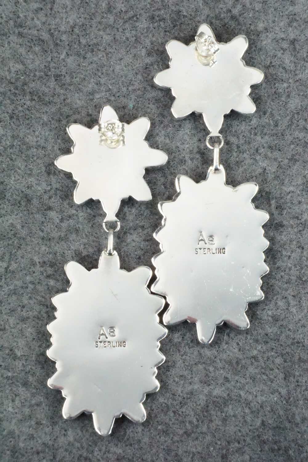 Turquoise & Sterling Silver Earrings - Anthony Skeets
