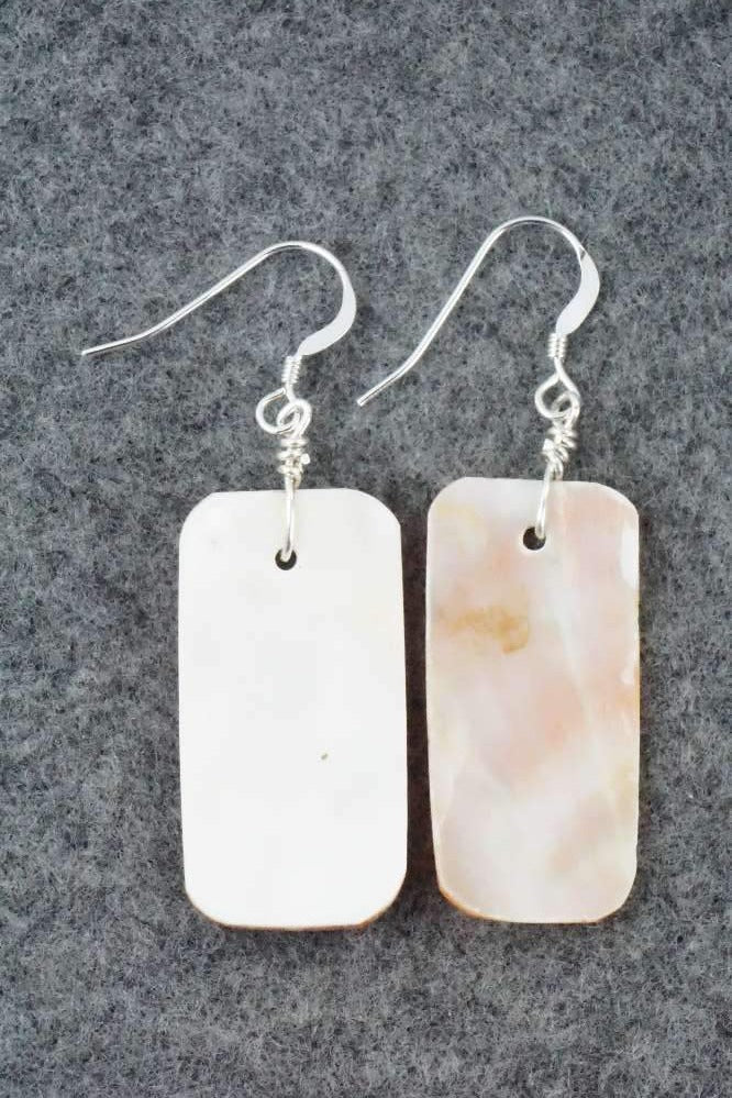 Spiny Oyster & Sterling Silver Earrings - Louise Joe
