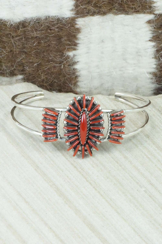 Coral & Sterling Silver Bracelet - Barton Cooeyate