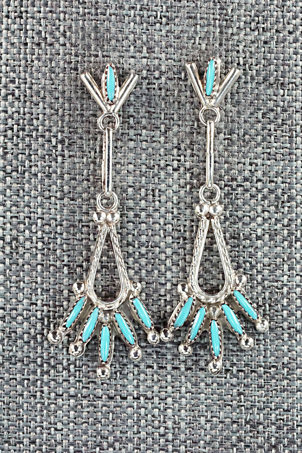 Turquoise & Sterling Silver Necklace and Earrings Set - Rena Cachini