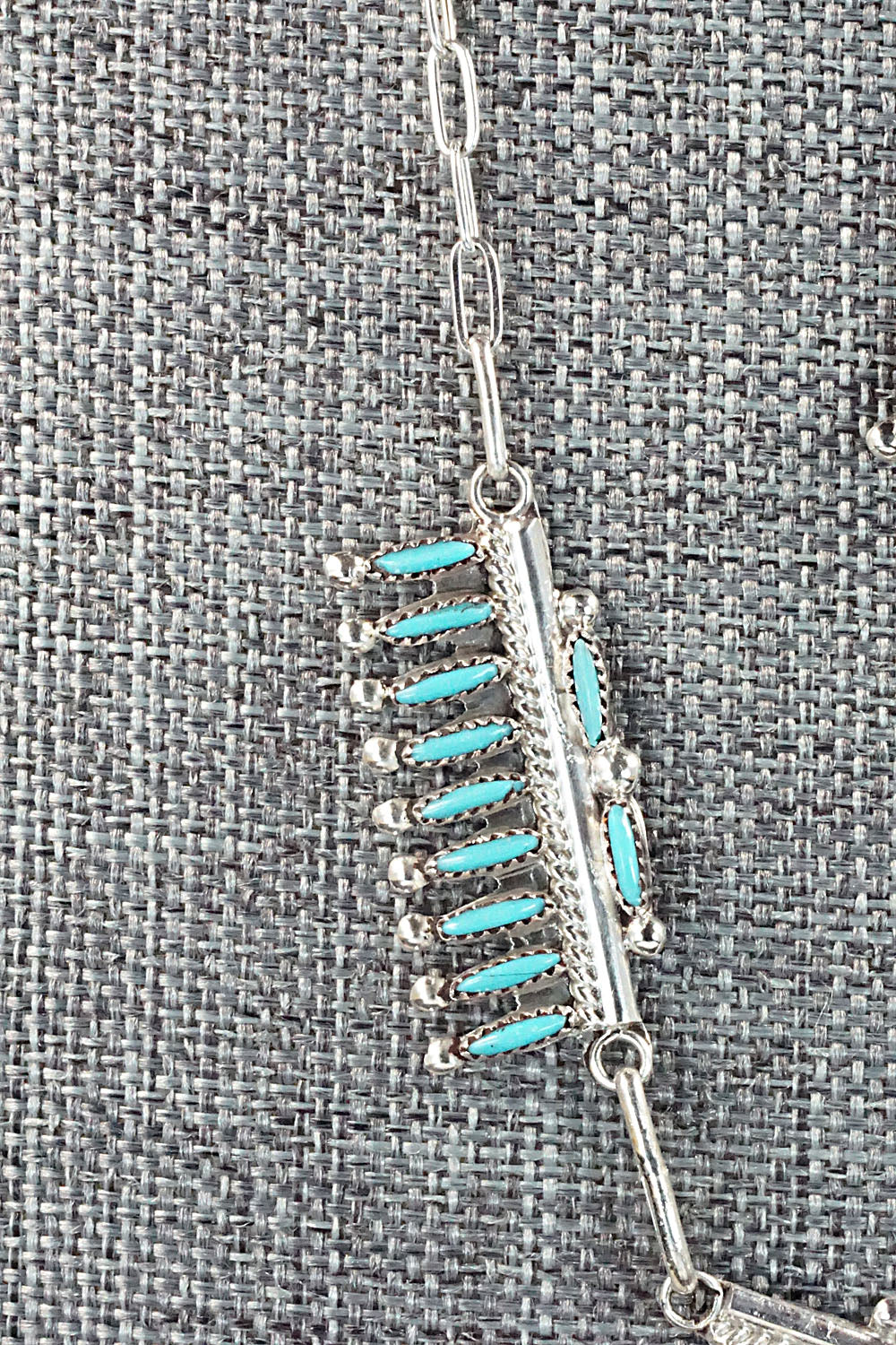 Turquoise & Sterling Silver Necklace and Earrings Set - Rena Cachini