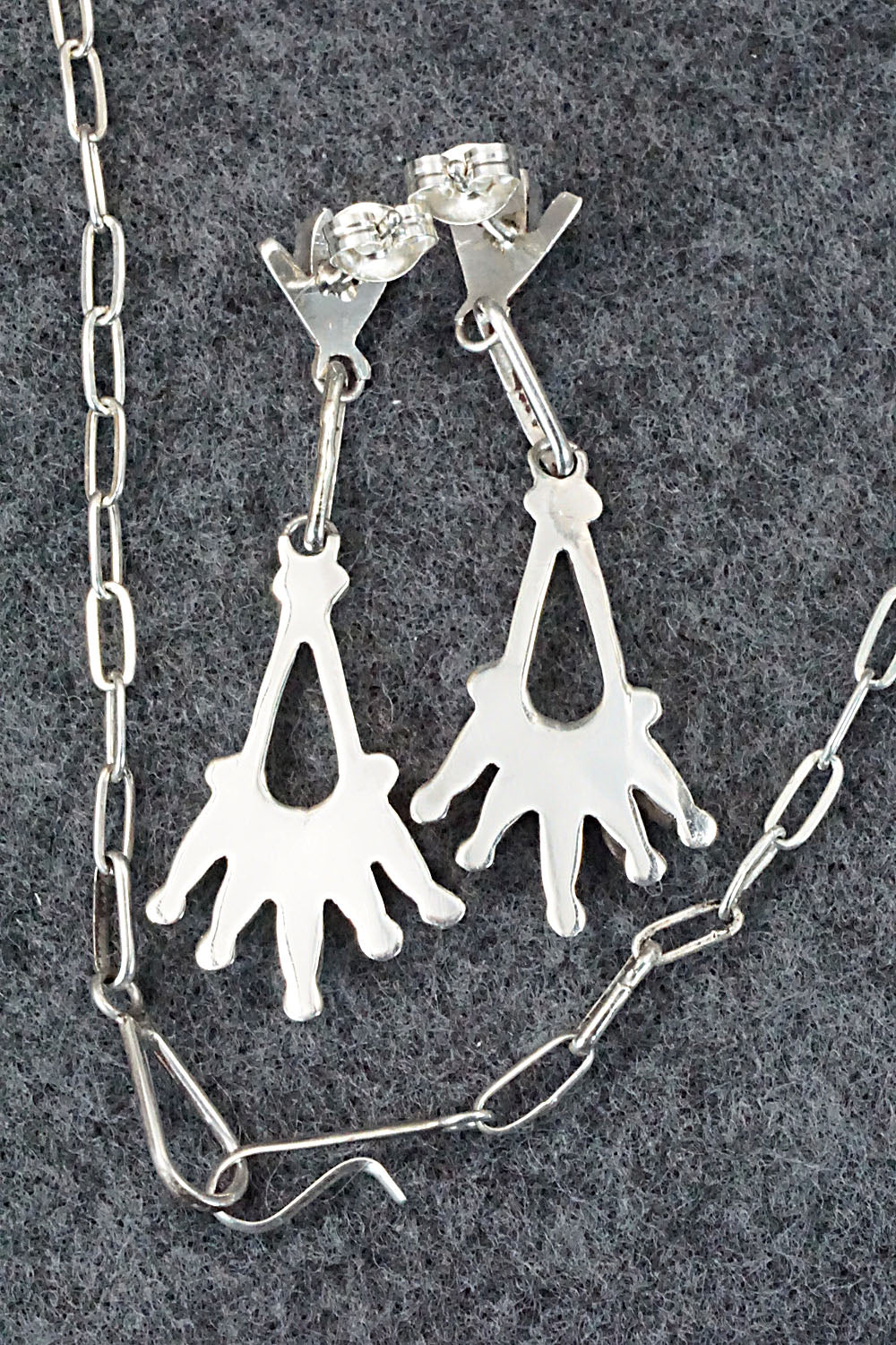 Turquoise & Sterling Silver Necklace and Earrings Set - Rena Cachini