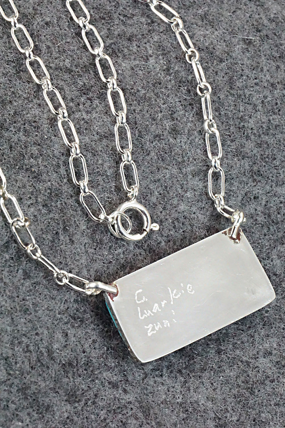 Turquoise & Sterling Silver Necklace - Carey Luarkie