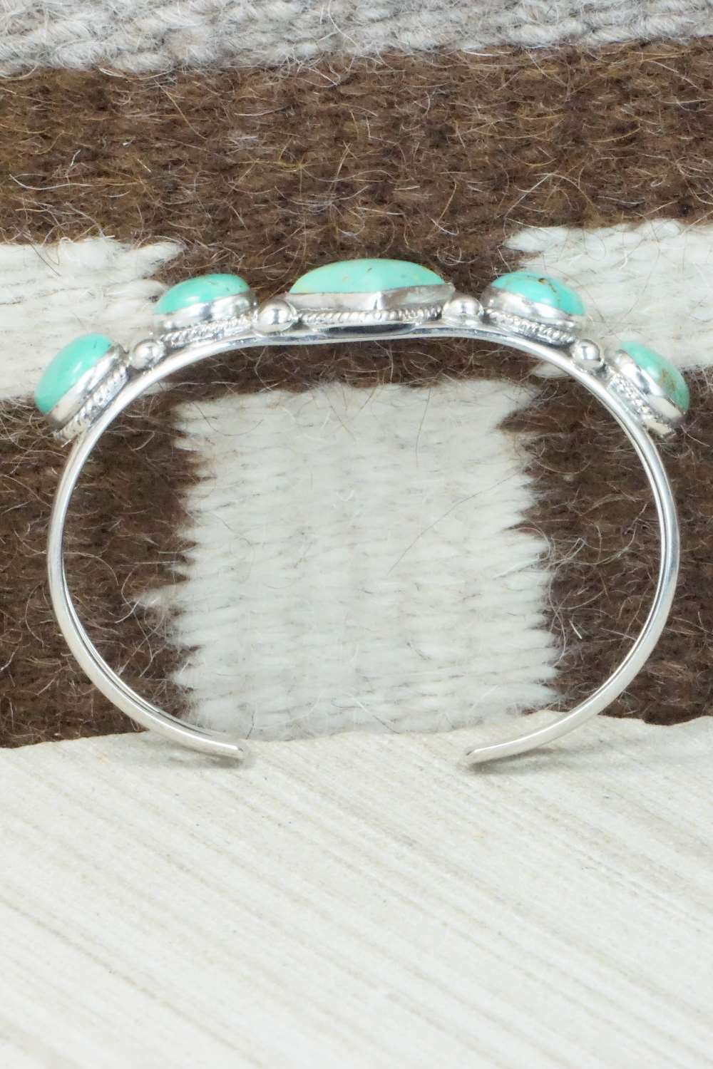 Turquoise and Sterling Silver Bracelet - Tom Lewis