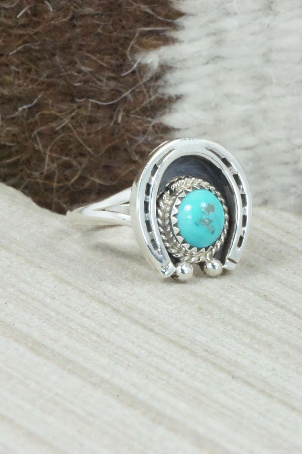 Turquoise & Sterling Silver Ring - Jimson Belin - Size 8