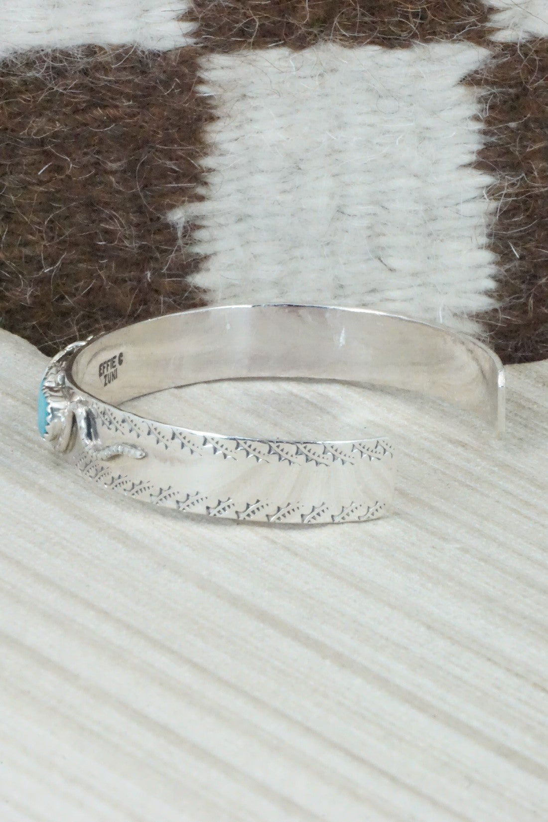 Turquoise & Sterling Silver Bracelet - Joy Calavaza