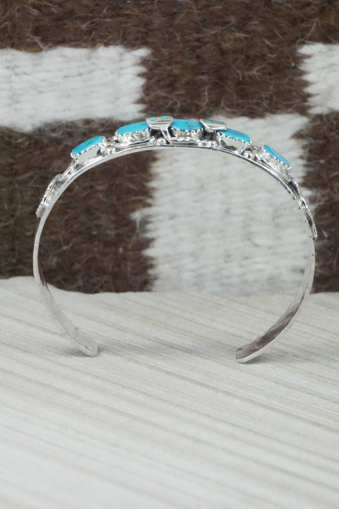 Turquoise & Sterling Silver Bracelet - Joy Calavaza