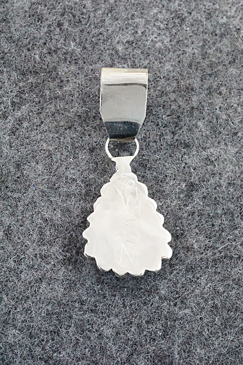 Turquoise and Sterling Silver Pendant - Verdie Booqua