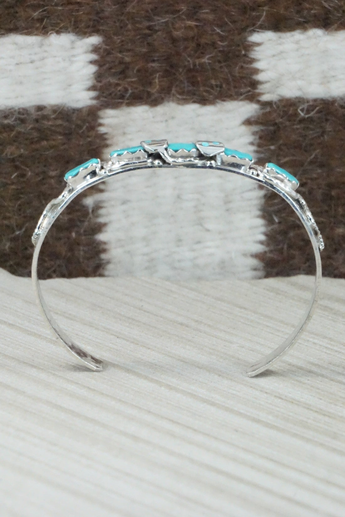 Turquoise & Sterling Silver Bracelet - Joy Calavaza
