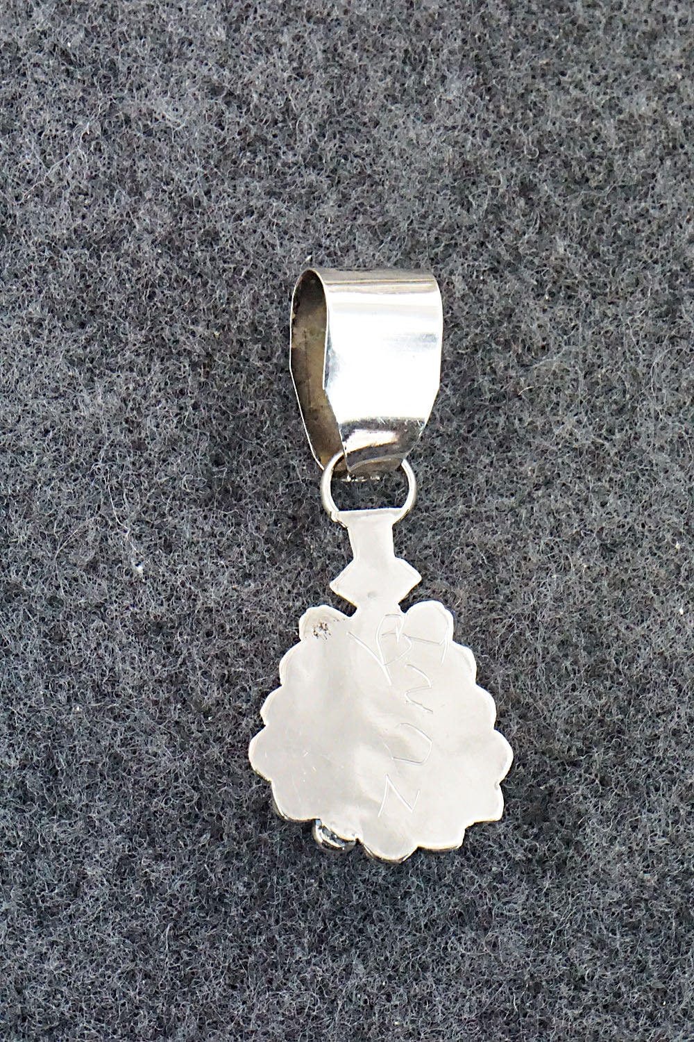 Turquoise and Sterling Silver Pendant - Verdie Booqua