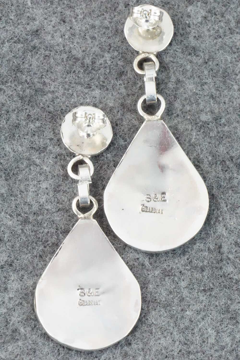 Multi Stone Inlay and Sterling Silver Earrings - Sammy Guardian