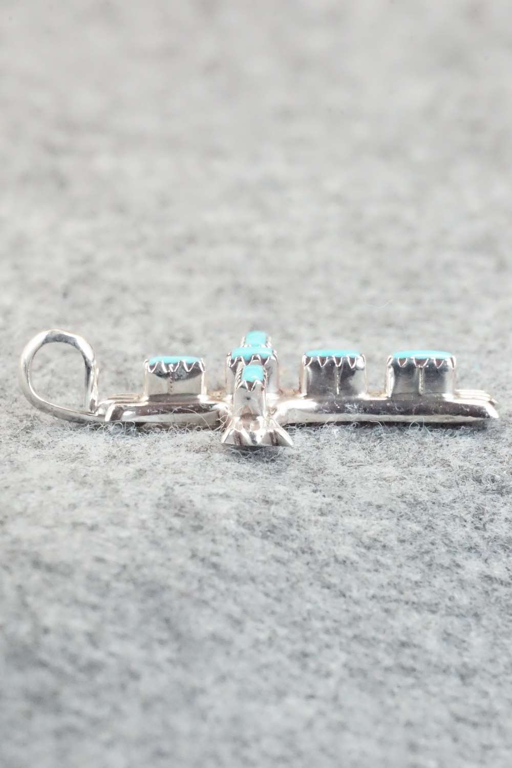 Turquoise & Sterling Silver Pendant - Brian Iule