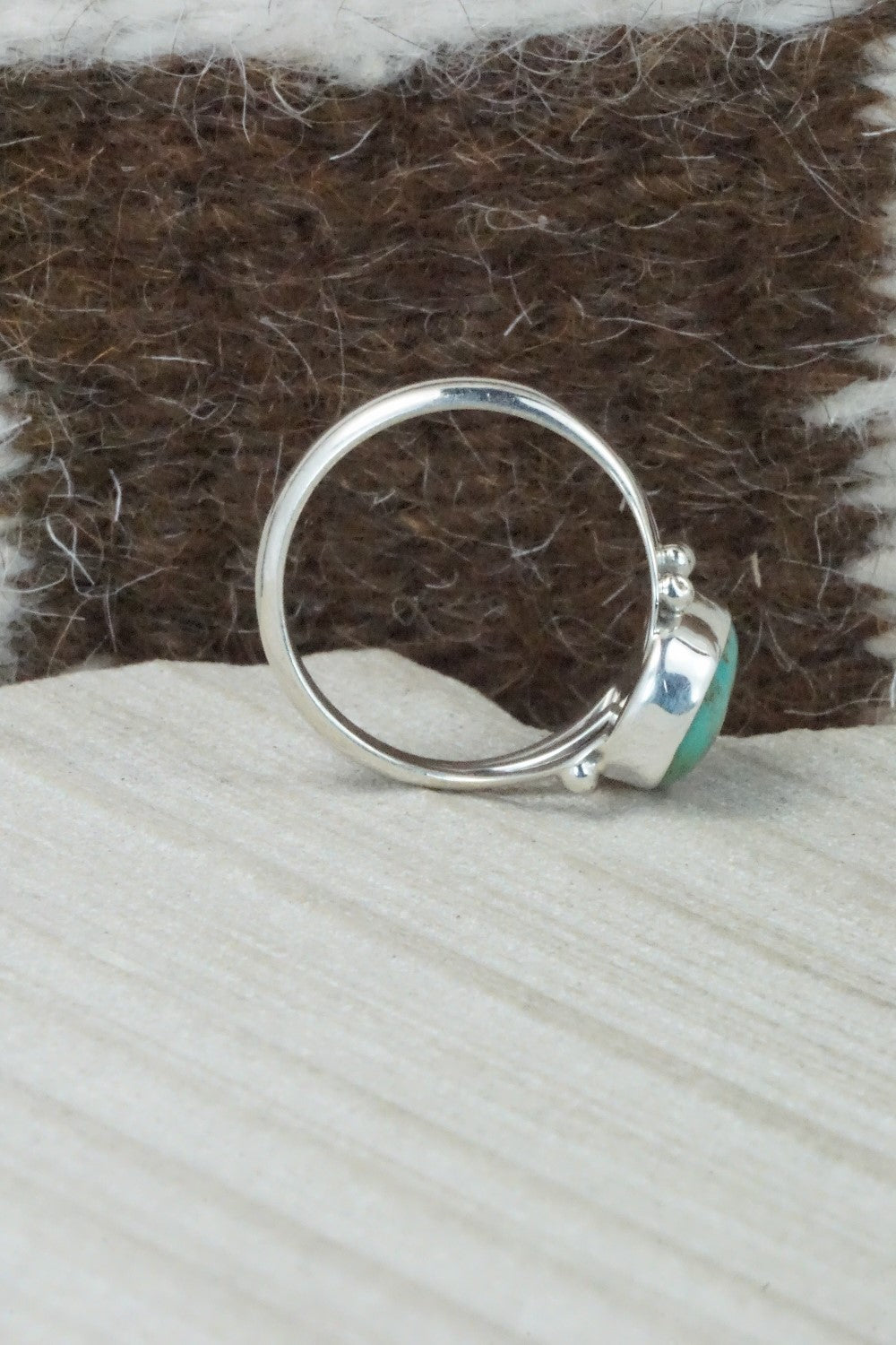 Turquoise & Sterling Silver Ring - Hiram Largo - Size 9.25