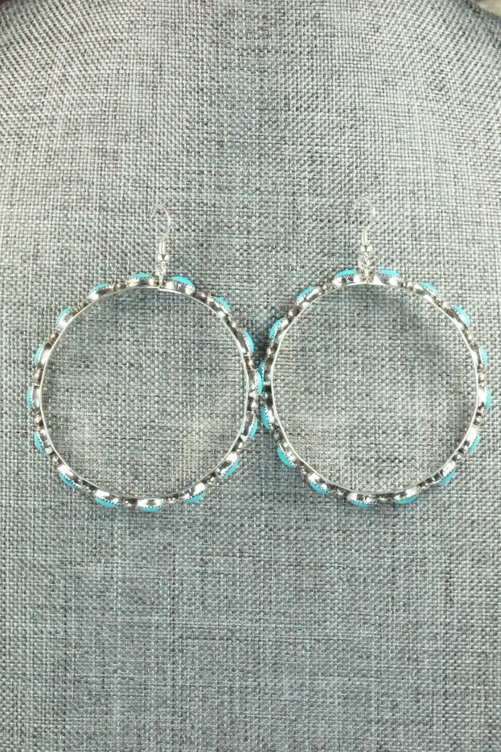 Turquoise & Sterling Silver Earrings - Anthony Skeets