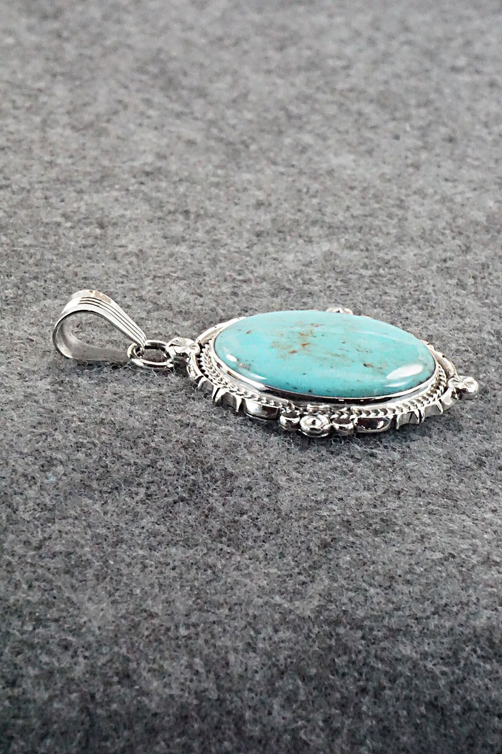 Turquoise & Sterling Silver Pendant - Marita Benally