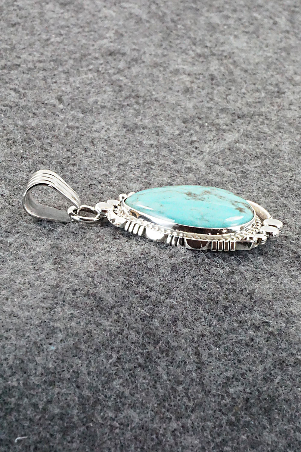 Turquoise & Sterling Silver Pendant - Marita Benally